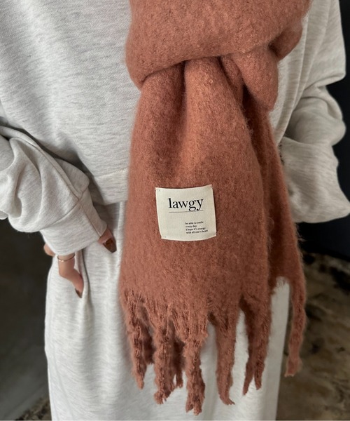 lawgy（ラウジー）の「bulky fluffy muffler / バルキーフラッフィーマフラー（マフラー・レディース・ピンク/イエロー/ベージュ/ブルーグレー/アイボリー・FREE）」の13枚目の写真