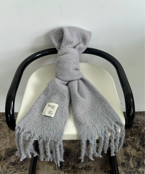 lawgy（ラウジー）の「bulky fluffy muffler / バルキーフラッフィーマフラー（マフラー・レディース・ピンク/イエロー/ベージュ/ブルーグレー/アイボリー・FREE）」の18枚目の写真