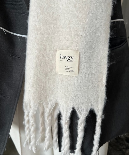 lawgy（ラウジー）の「bulky fluffy muffler / バルキーフラッフィーマフラー（マフラー・レディース・ピンク/イエロー/ベージュ/ブルーグレー/アイボリー・FREE）」の21枚目の写真