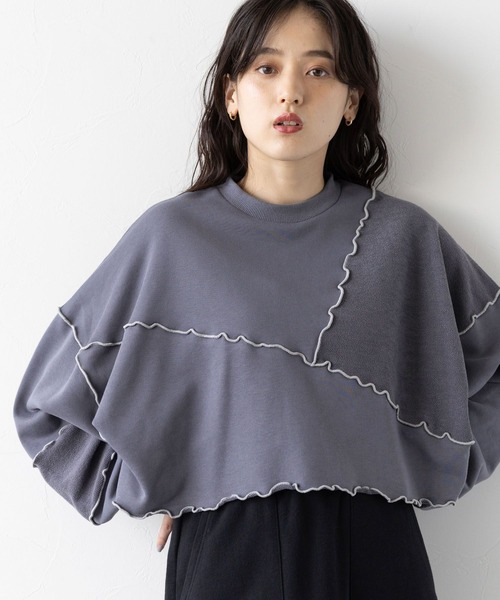 RAGEBLUE（レイジブルー）の「ウェーブメロウ/ショートスウェット（スウェット・レディース・ホワイト/ブラック/ライトブルー・FREE）」の21枚目の写真