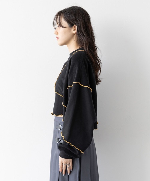 RAGEBLUE（レイジブルー）の「ウェーブメロウ/ショートスウェット（スウェット・レディース・ホワイト/ブラック/ライトブルー・FREE）」の22枚目の写真