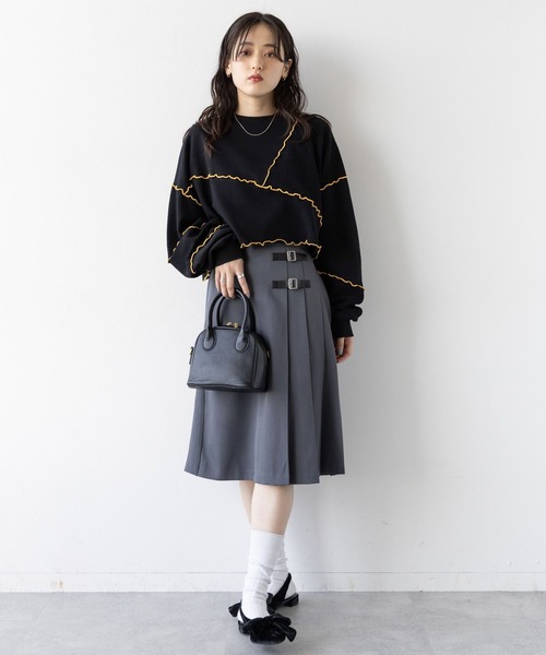 RAGEBLUE（レイジブルー）の「ウェーブメロウ/ショートスウェット（スウェット・レディース・ホワイト/ブラック/ライトブルー・FREE）」の7枚目の写真