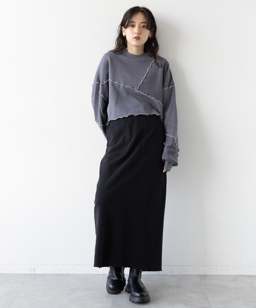 RAGEBLUE（レイジブルー）の「ウェーブメロウ/ショートスウェット（スウェット・レディース・ホワイト/ブラック/ライトブルー・FREE）」の18枚目の写真