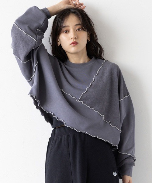 RAGEBLUE（レイジブルー）の「ウェーブメロウ/ショートスウェット（スウェット・レディース・ホワイト/ブラック/ライトブルー・FREE）」の20枚目の写真