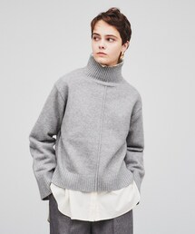 cloenc | ウール混 タートルネック ニットプルオーバー(ニット/セーター)
