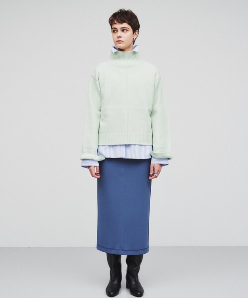 cloenc（クロエンス）の「◆【手洗い可】ハイネックニットプルオーバー（ニット/セーター・レディース・ライトグリーン/ホワイト/ベージュ/グレー系2/アイボリー系2/グレー・02）」の12枚目の写真