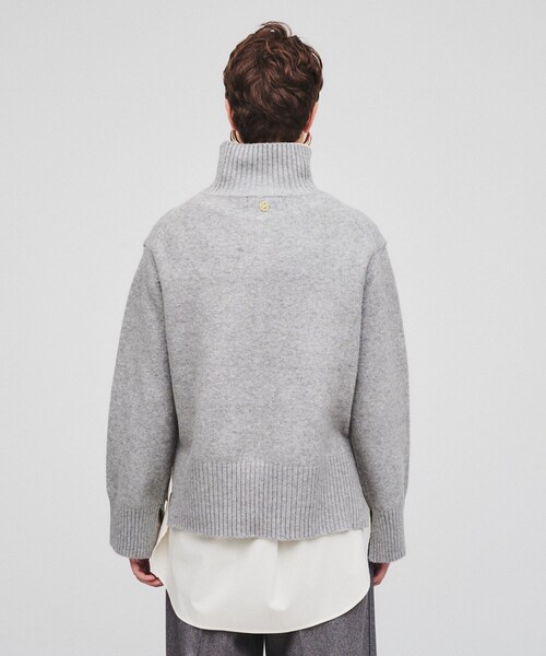 cloenc（クロエンス）の「◆【手洗い可】ハイネックニットプルオーバー（ニット/セーター・レディース・ライトグリーン/ホワイト/ベージュ/グレー系2/アイボリー系2/グレー・02）」の10枚目の写真