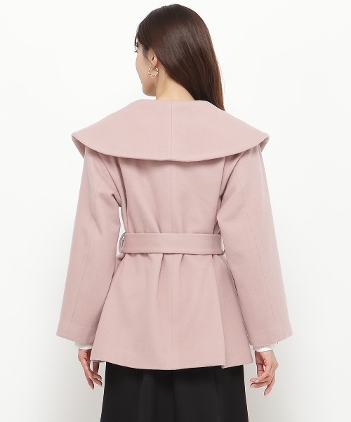 セール】ウールビーバーショールカラーショートコート（ダウン