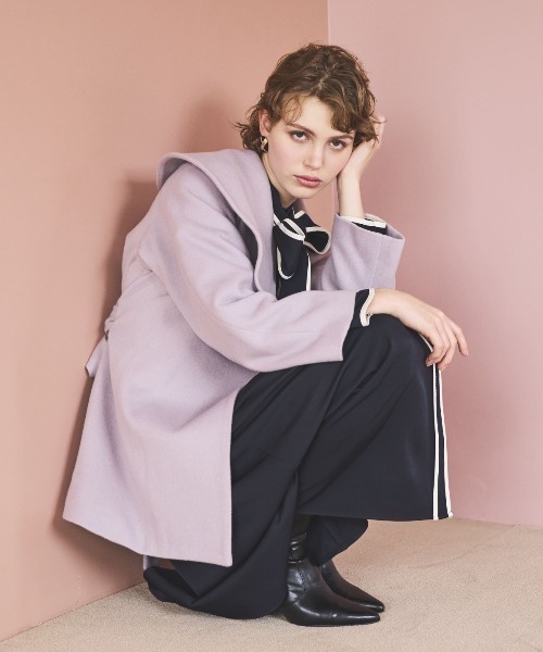 セール】ウールビーバーショールカラーショートコート（ダウン