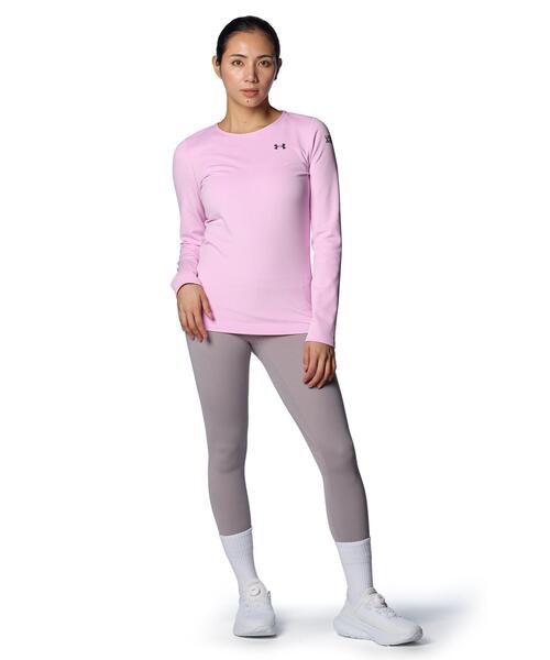 UNDER ARMOUR(アンダーアーマー)の「UAコールドギア プロ ロングスリーブ クルーネック シャツ(トレーニング/レディース)(Tシャツ/カットソー・レディース・レッド系その他・M/L/XL/S)」の3枚目の写真