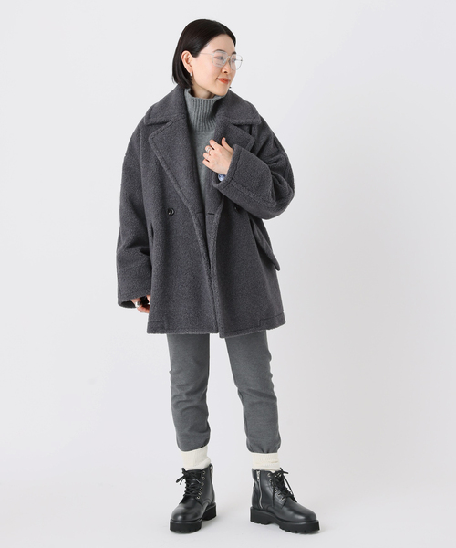 AP STUDIO(エーピーストゥディオ)の「ボアピーコート(ピーコート・レディース・グレー・36/38)」の17枚目の写真