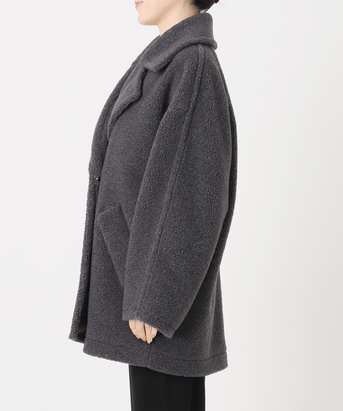 タグあり AP STUDIO ボアピーコート グレー 36 AP STUDIO（エーピーストゥディオ）の「ボアピーコート（ピーコート