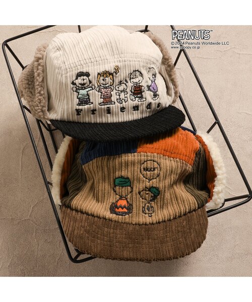 PEANUTS(ピーナッツ)の「【PEANUTSコラボ】 刺繍フライトキャップ(ハット・キッズ・レインボー/キナリ・50/54/58)」の12枚目の写真
