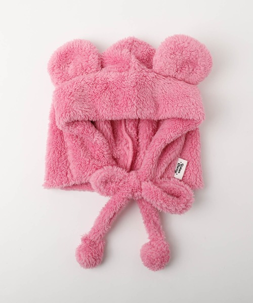 URBAN CHERRY(アーバンチェリー)の「【Mielボアシリーズ】ポンポン紐付きくま耳キャップ(ハット・キッズ・ピンク/ブラウン/アイボリー・FREE)」の21枚目の写真