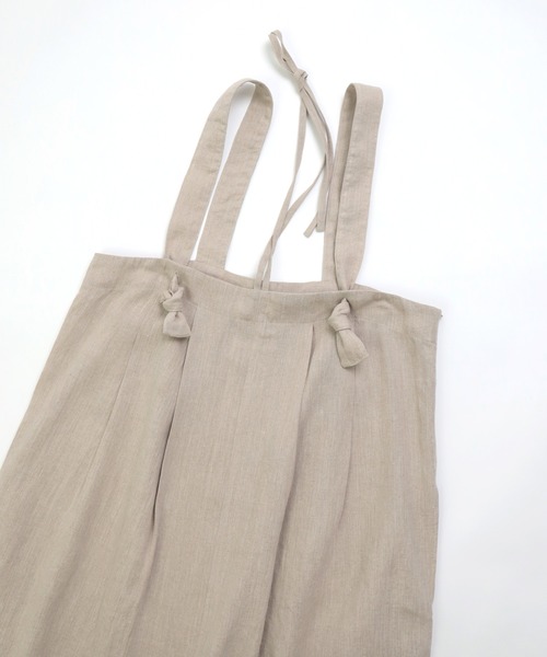 Honnete] Linen Halter Neck Overall / リネン ホルターネック