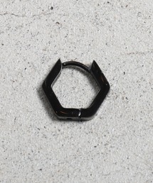 フープピアス 六角