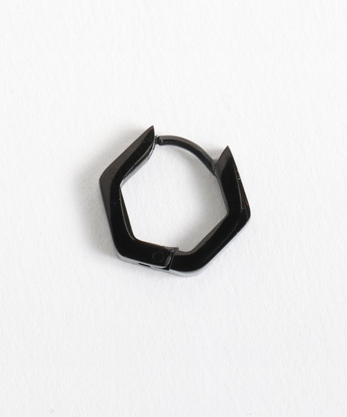 ANCHOR（アンカー）の「フープピアス 六角（ピアス（片耳用）・メンズ・ゴールド/ブラック/シルバー・FREE）」の8枚目の写真