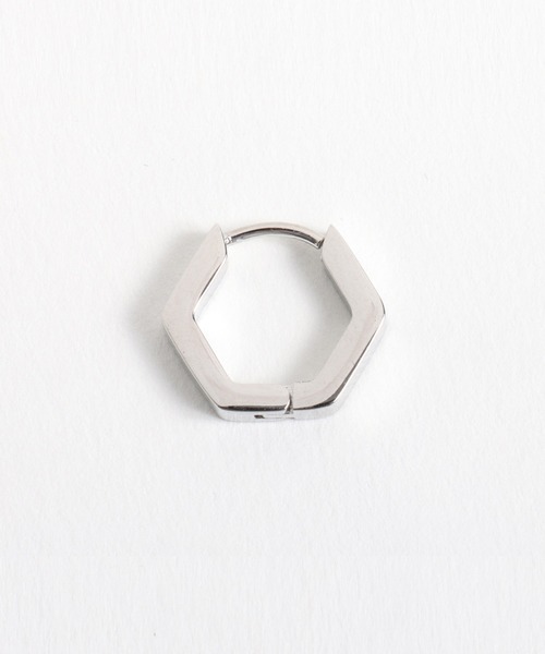 ANCHOR（アンカー）の「フープピアス 六角（ピアス（片耳用）・メンズ・ゴールド/ブラック/シルバー・FREE）」の10枚目の写真