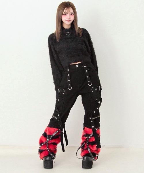 Deviants(ディビアンツ)の「2WAYボンデージデニムパンツ(デニムパンツ・レディース・ブラック/チャコールグレー・MEDIUM/LARGE/LL)」の6枚目の写真
