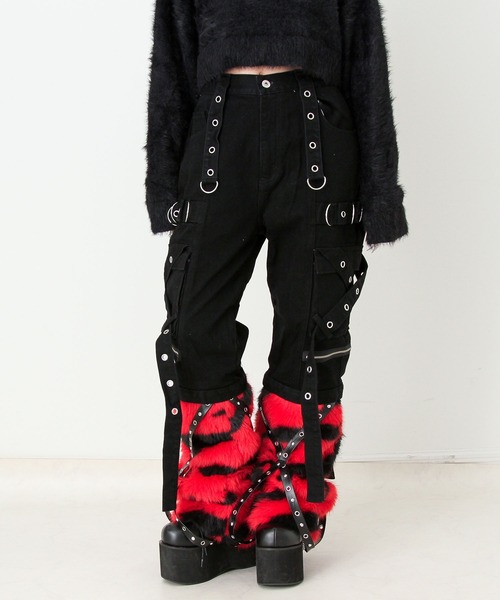 Deviants(ディビアンツ)の「2WAYボンデージデニムパンツ(デニムパンツ・レディース・ブラック/チャコールグレー・MEDIUM/LARGE/LL)」の7枚目の写真