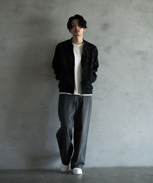 RATTLE TRAP（ラトルトラップ）の「フェザージャガードジャージボンバージャケット（MA-1・メンズ・ブラック/ホワイト・M/L）」の15枚目の写真