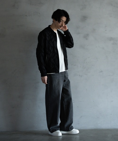 RATTLE TRAP（ラトルトラップ）の「フェザージャガードジャージボンバージャケット（MA-1・メンズ・ブラック/ホワイト・M/L）」の18枚目の写真