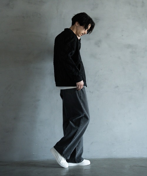 RATTLE TRAP（ラトルトラップ）の「フェザージャガードジャージボンバージャケット（MA-1・メンズ・ブラック/ホワイト・M/L）」の19枚目の写真