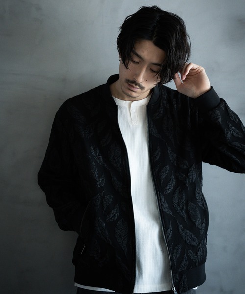 RATTLE TRAP（ラトルトラップ）の「フェザージャガードジャージボンバージャケット（MA-1・メンズ・ブラック/ホワイト・M/L）」の22枚目の写真