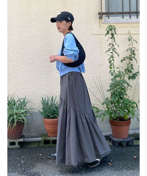 Ungrid（アングリッド）の「ギャザーデザインスカート（スカート・レディース・アイボリー/チャコールグレー・FREE）」の2枚目の写真