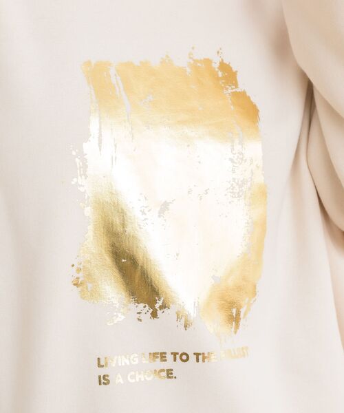 RETRO GIRL（レトロガール）の「箔プリントトレーナー（Tシャツ/カットソー・レディース・チャコールグレー/ナチュラル・FREE）」の22枚目の写真