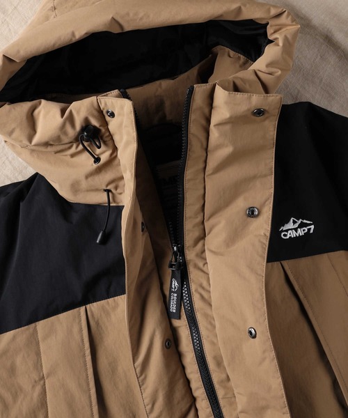 CAMP7 XL ダウンジャケット ベージュ/ブラック セール/ブランド古着】ダウンジャケット（ダウンジャケット