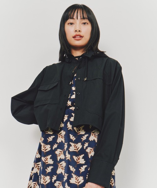 UNITED TOKYO(ユナイテッドトウキョウ)の「【残りわずか!】2way フーディショートシャツ|ウォッシャブル(シャツ/ブラウス・レディース・ブラック/ホワイト・FREE)」の9枚目の写真