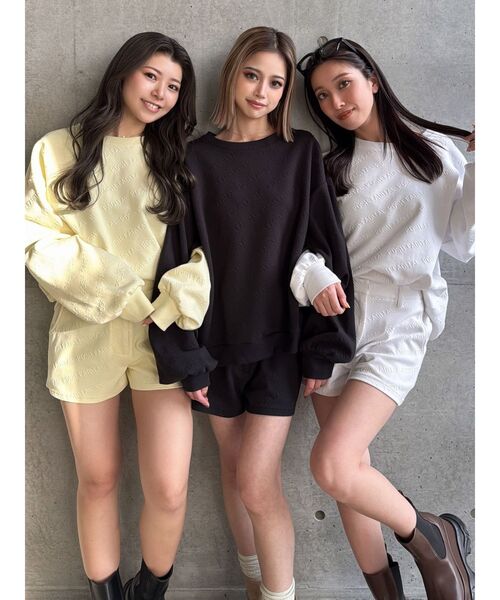 GYDA(ジェイダ)の「POSH FADITAL ロゴショートパンツ【SETUP着用可】(その他パンツ・レディース・ライトイエロー/オフホワイト/ブラック・FREE)」の11枚目の写真