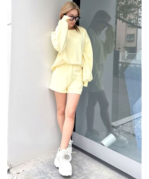 GYDA(ジェイダ)の「POSH FADITAL ロゴショートパンツ【SETUP着用可】(その他パンツ・レディース・ライトイエロー/オフホワイト/ブラック・FREE)」の22枚目の写真