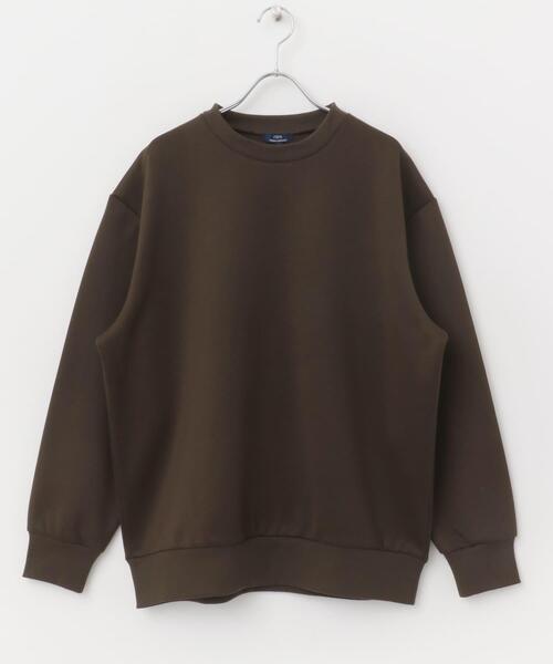 ITEMS URBANRESEARCH（アイテムズ アーバンリサーチ）の「ストレッチダンボール クルーネックプルオーバー（スウェット・メンズ・ブラウン/ブラック/イエロー/ベージュ・LARGE/MEDIUM）」の16枚目の写真