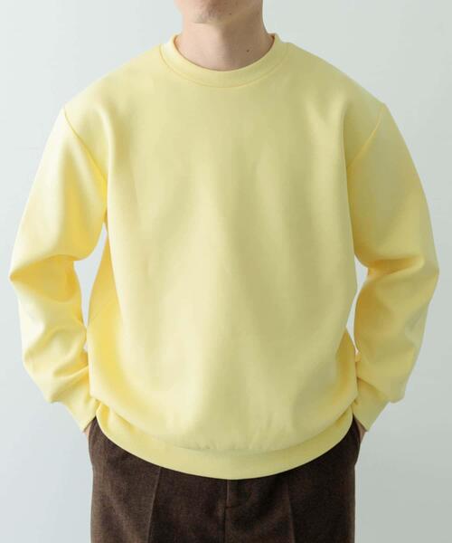 ITEMS URBANRESEARCH(アイテムズ アーバンリサーチ)の「ストレッチダンボール クルーネックプルオーバー(スウェット・メンズ・ブラウン/ブラック/イエロー/ベージュ・LARGE/MEDIUM)」の7枚目の写真