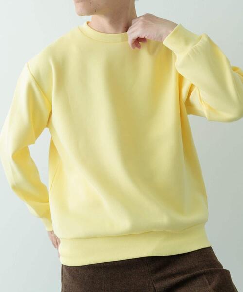 ITEMS URBANRESEARCH(アイテムズ アーバンリサーチ)の「ストレッチダンボール クルーネックプルオーバー(スウェット・メンズ・ブラウン/ブラック/イエロー/ベージュ・LARGE/MEDIUM)」の10枚目の写真