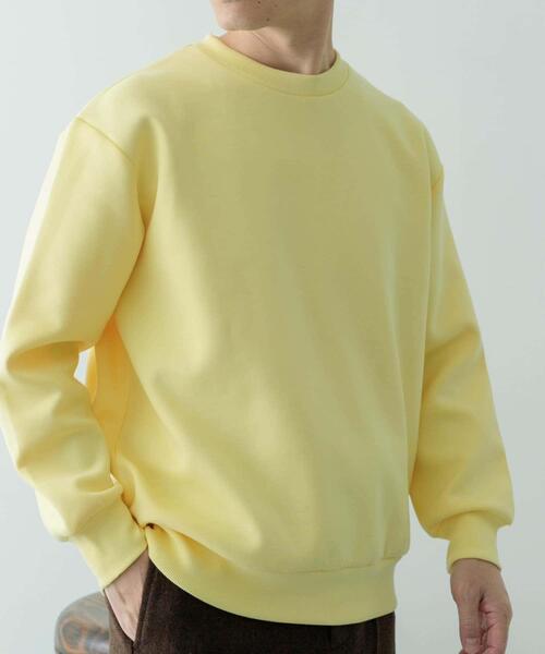 ITEMS URBANRESEARCH(アイテムズ アーバンリサーチ)の「ストレッチダンボール クルーネックプルオーバー(スウェット・メンズ・ブラウン/ブラック/イエロー/ベージュ・LARGE/MEDIUM)」の11枚目の写真