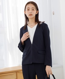 ENFOLD ノーカラージャケット エンフォルド 入学式 入園式 kaene】【卒入学式に使える】ノーカラーコンパクトジャケット