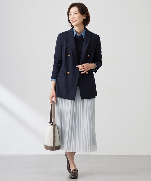 J.PRESS（ジェイプレス）の「【洗える】Linen Cotton Vest  ニット ベスト（ベスト・レディース・ネイビー系/ベージュ系/ライトグレー系/ブルー系・F）」の15枚目の写真