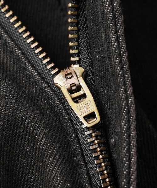 MSG（エムエスジー）の「12ozヴィンテージ加工ロゴ切替バギーワイドデニム【UNISEX】（デニムパンツ・メンズ・ブラック/ブルー/ブラウン・S/M/L/XL）」の15枚目の写真