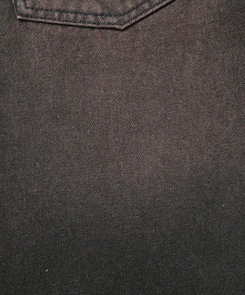 MSG（エムエスジー）の「12ozヴィンテージ加工ロゴ切替バギーワイドデニム【UNISEX】（デニムパンツ・メンズ・ブラック/ブルー/ブラウン・S/M/L/XL）」の21枚目の写真