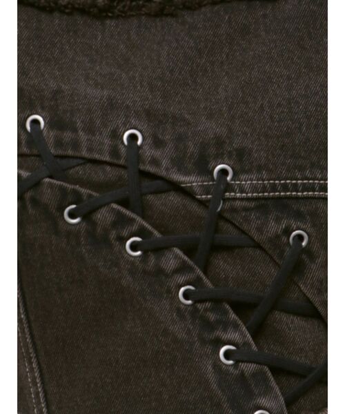 EMODA（エモダ）の「カーブレースアップデニムビスチェ（タンクトップ・レディース・ブラック/ライトブルー/インディゴブルー・FREE）」の13枚目の写真