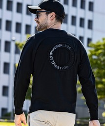 1PIU1UGUALE3 RELAX(ウノピゥウノウグァーレトレ リラックス)バックプリント サークルロゴ クルーネック ロングTシャツ