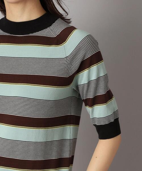 DRESSTERIOR（ドレステリア）の「◆【洗える】マルチボーダーハーフスリーブニット（ニット/セーター・レディース・ブラック系2/グリーン系3/ブラウン系その他3・34/36/38）」の22枚目の写真