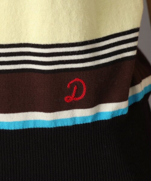DRESSTERIOR（ドレステリア）の「◆【洗える】マルチボーダーハーフスリーブニット（ニット/セーター・レディース・ブラック系2/グリーン系3/ブラウン系その他3・34/36/38）」の7枚目の写真
