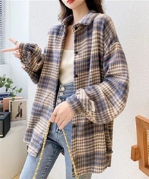 B'day（ビーデイ）の「【 B'day / ビーデー 】レディースソフトネル レトロチェックシャツ（シャツ/ブラウス）」