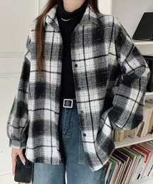 【 B'day / ビーデー 】レディースソフトネル レトロチェックシャツ