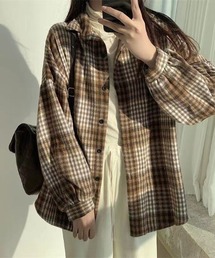 【 B'day / ビーデー 】レディースソフトネル レトロチェックシャツ