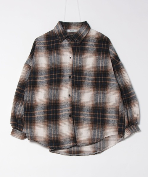 B'day（ビーデイ）の「【 B'day / ビーデー 】レディースソフトネル レトロチェックシャツ（シャツ/ブラウス・レディース・モカ/ネイビー/ブラウン/レッド/ブルー/ブラック・FREE）」の11枚目の写真